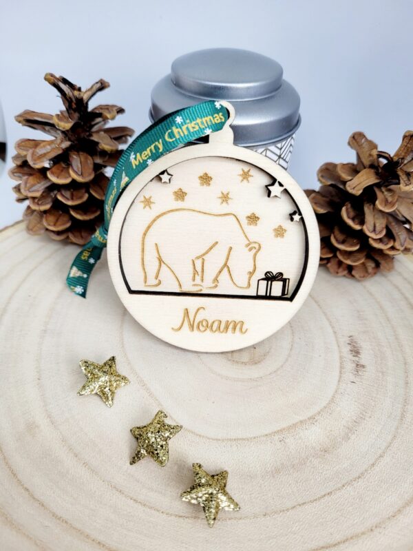 Boule de Noël personnalisée, Ours