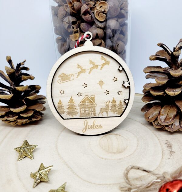 20231021_215157 Boule de Noël personnalisée, Village de Noël