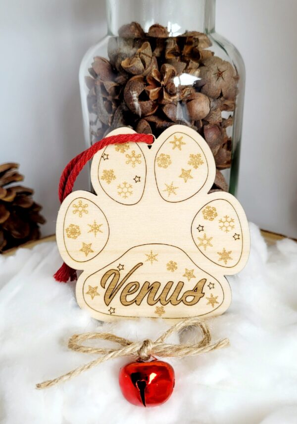 20231003_114706 Boule de Noël personnalisée, Patte de chien