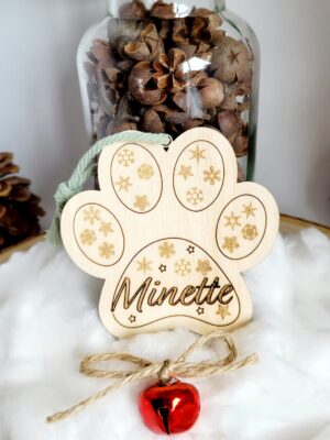 Boule de Noël personnalisée, Patte de chat
