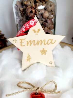 Boule de Noël personnalisée, Etoile