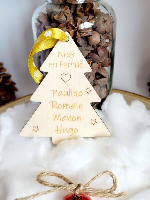 Boule de Noël personnalisée, Sapin familial