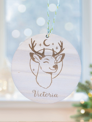 Boule de Noël motif biche