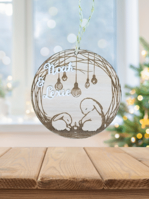 Boule de Noël petits lapins