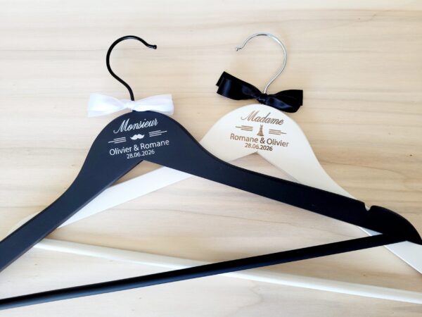 Cintre de mariage personnalisé