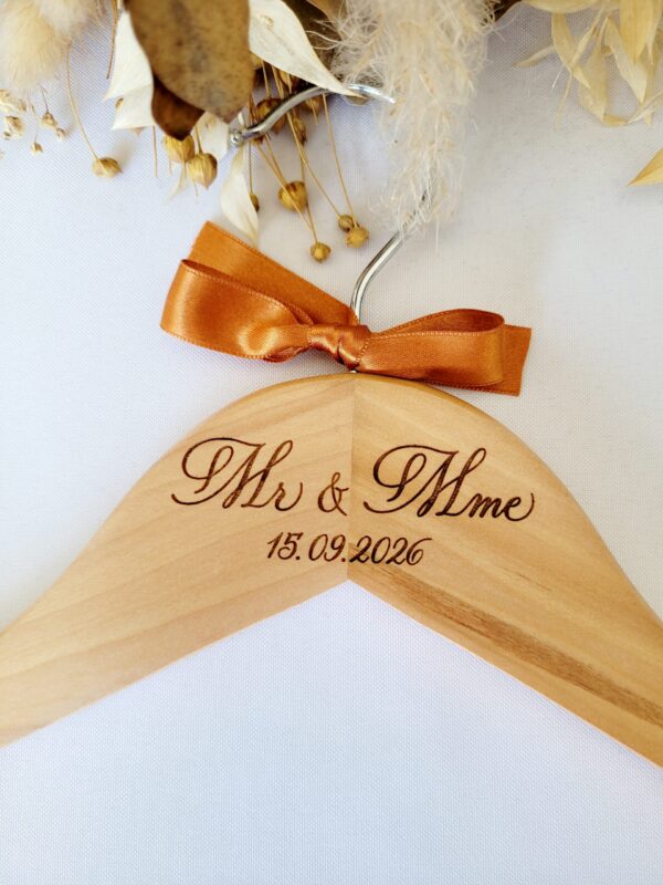 Cintre de mariage personnalisé